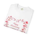 Anniversary Heart T-Shirt — "Happy Anniversary to the Love of My Life" Romantic Gift Tee
