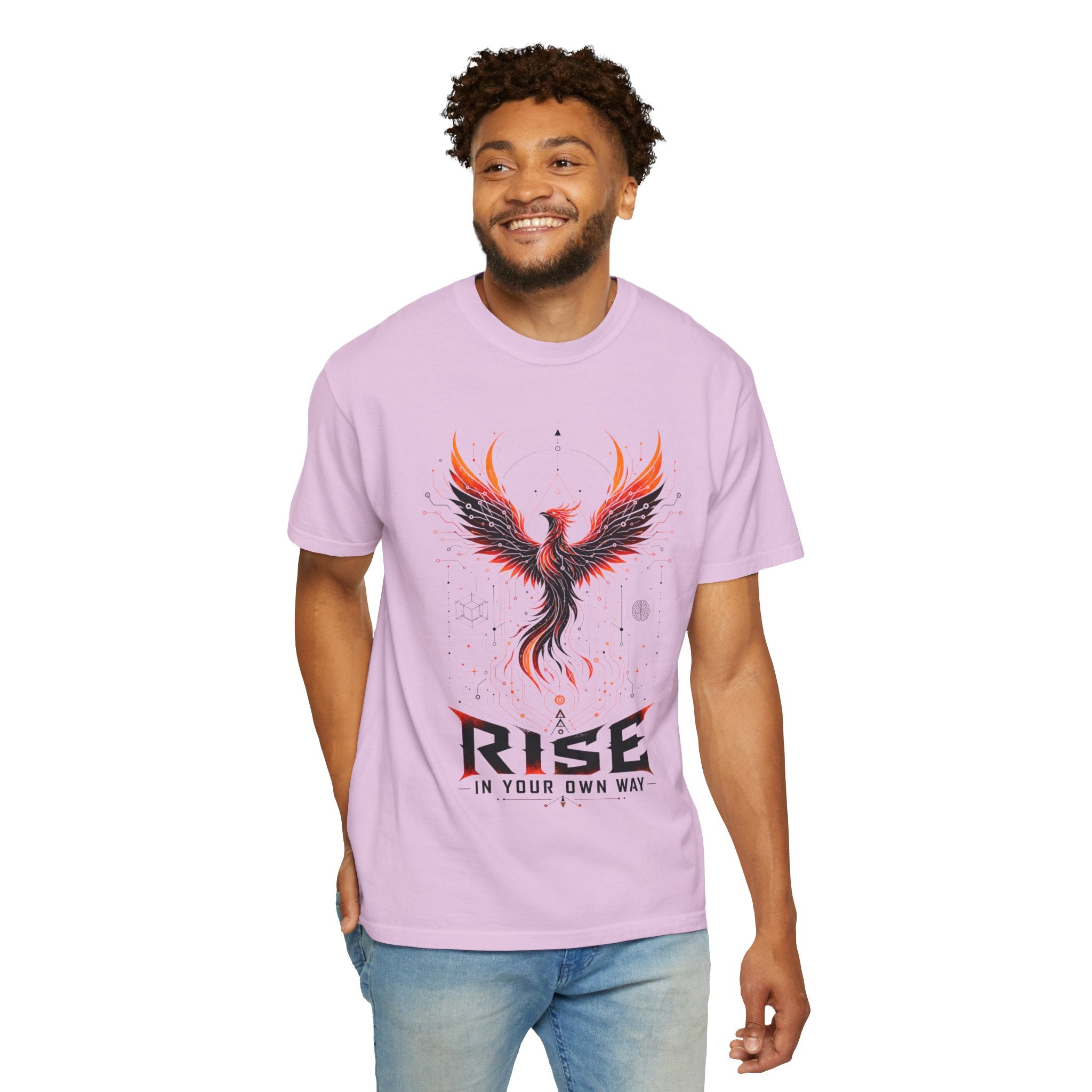 Phoenix Rise T-Shirt — "Rise In Your Own Way" Inspirational Graphic Tee
