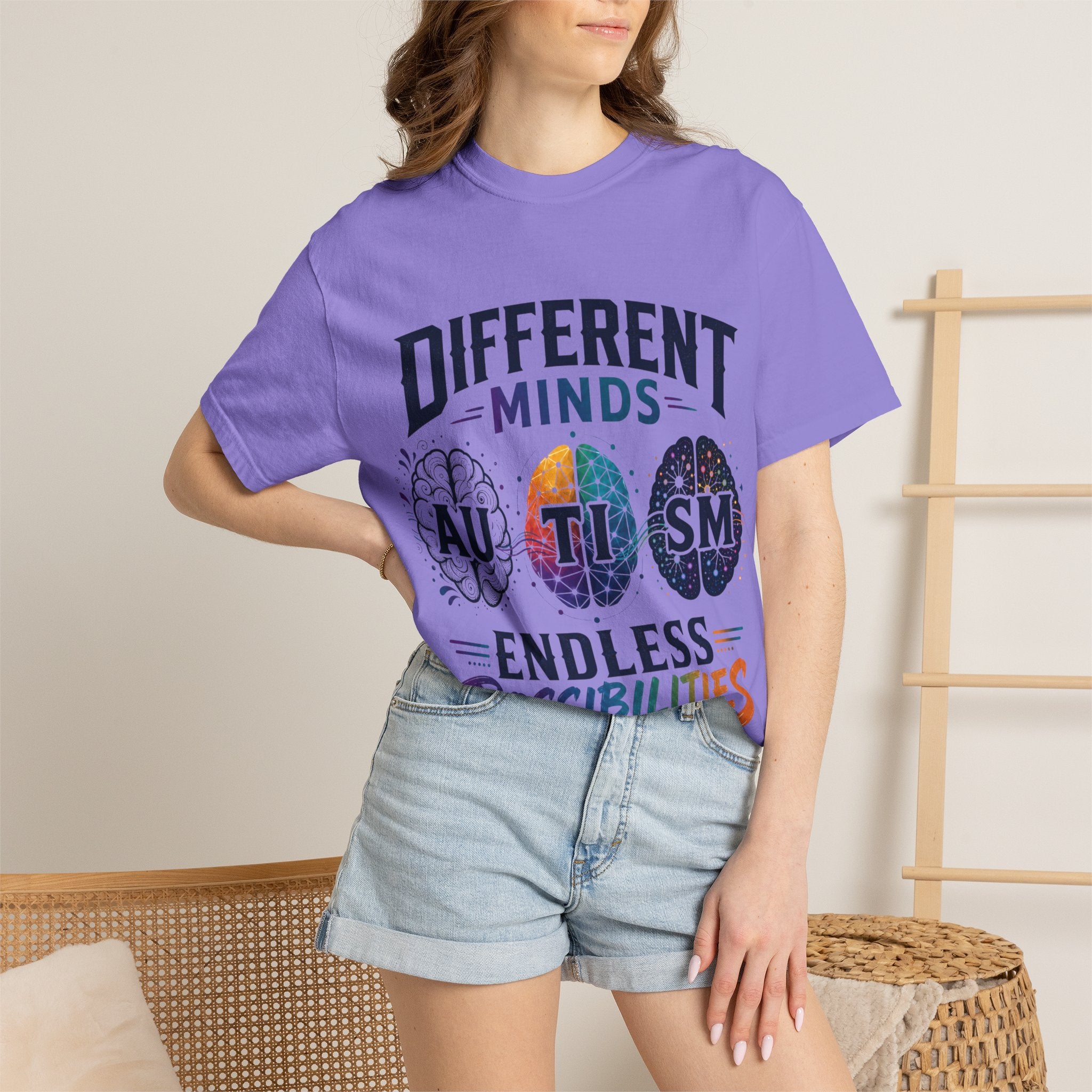 Autism Awareness T-Shirt — "Different Minds, Endless Possibilities"