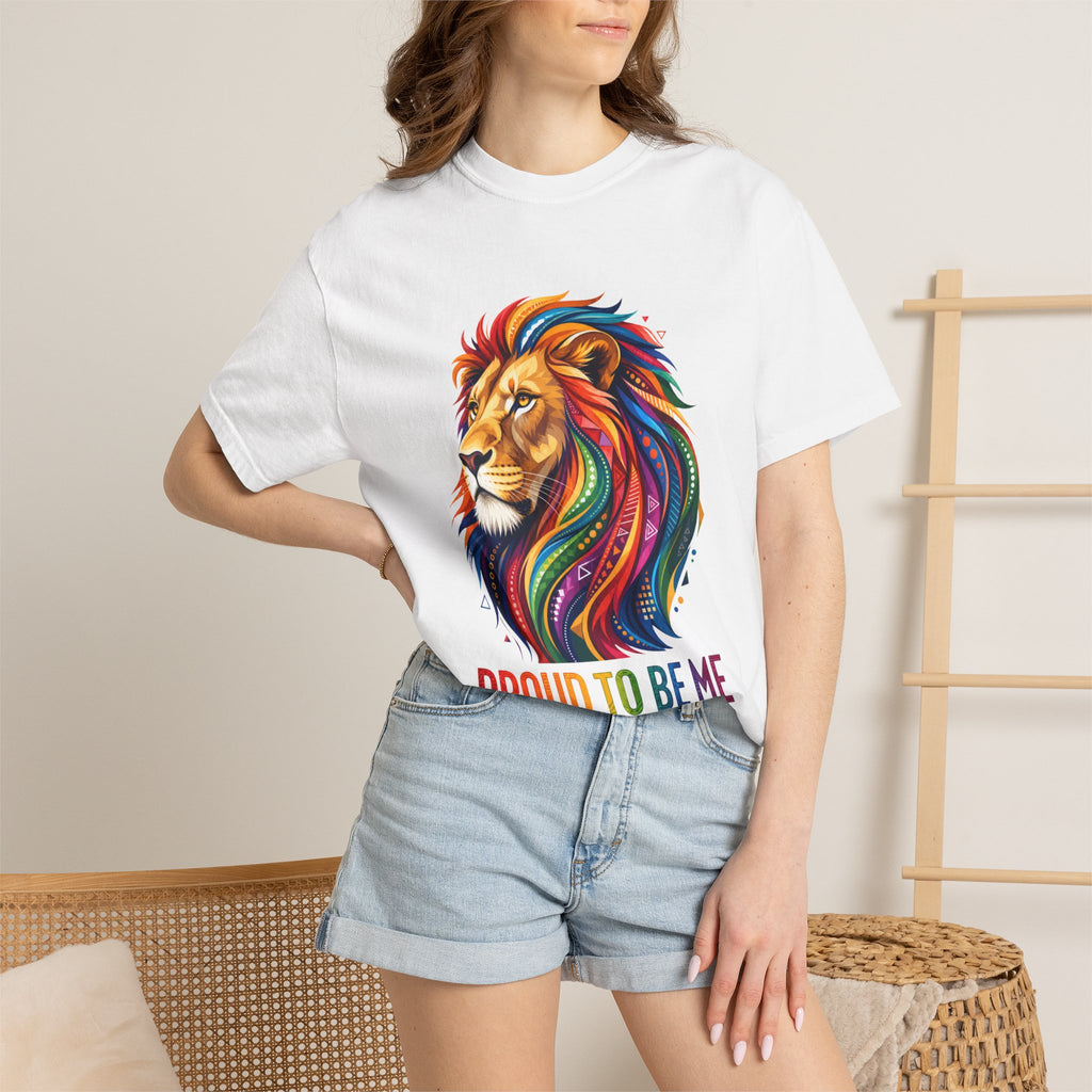 Proud to Be Me Lion T-Shirt — Rainbow Mane Pride Tee