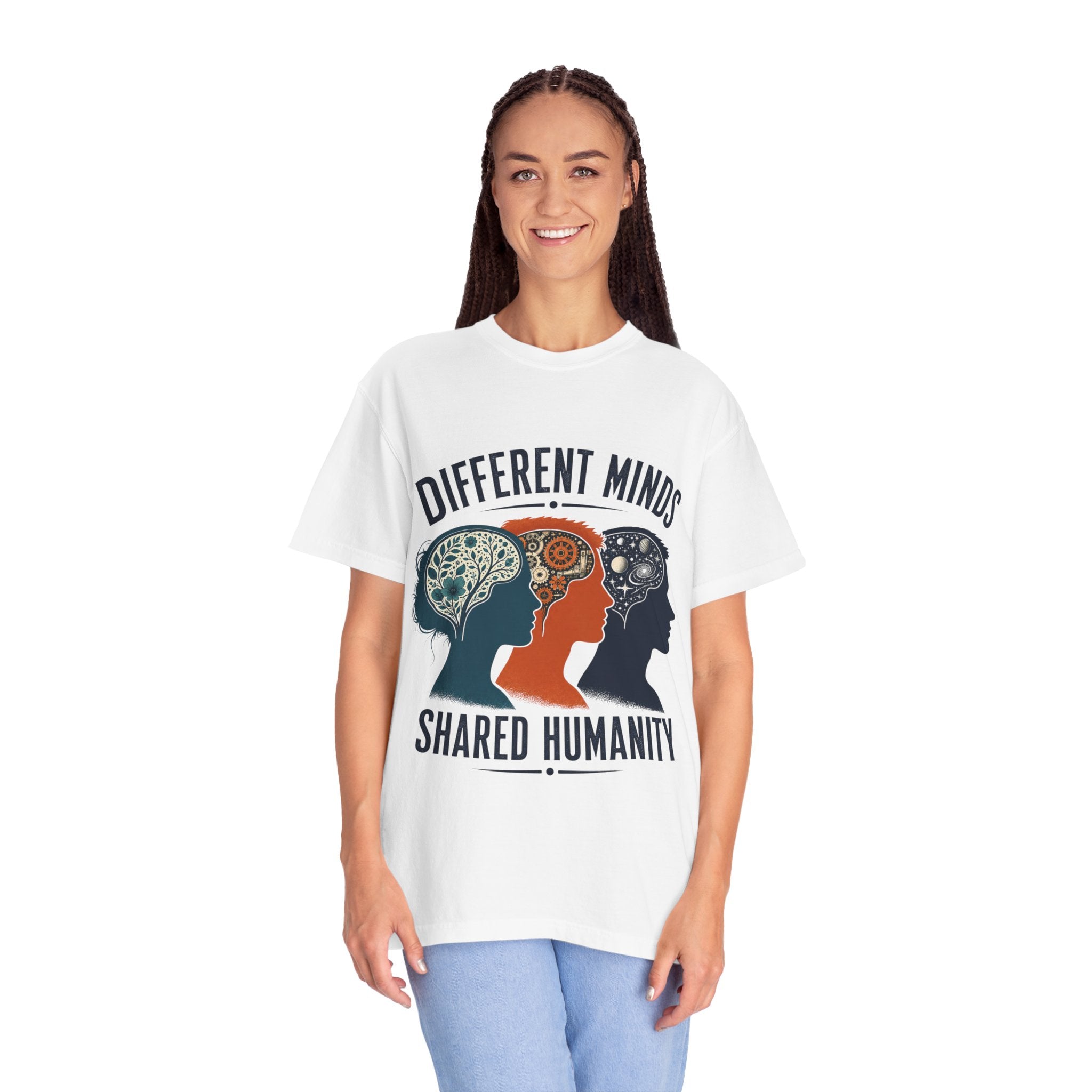 Different Minds Shared Humanity T-Shirt — Unity & Neurodiversity Awareness Tee
