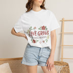 Love Grows T-Shirt — "Love Grows in Small Moments" Floral Tee