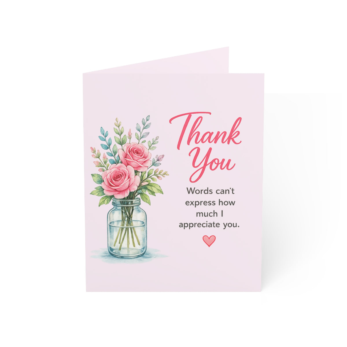 Thank You Greeting Cards — Floral Bouquet Appreciation Cards (Pack of 1, 10, 30, 50)
