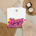 Happy Birthday Sneaker Tee — "Walk Your Own Path in Style" Adult Graphic T-Shirt