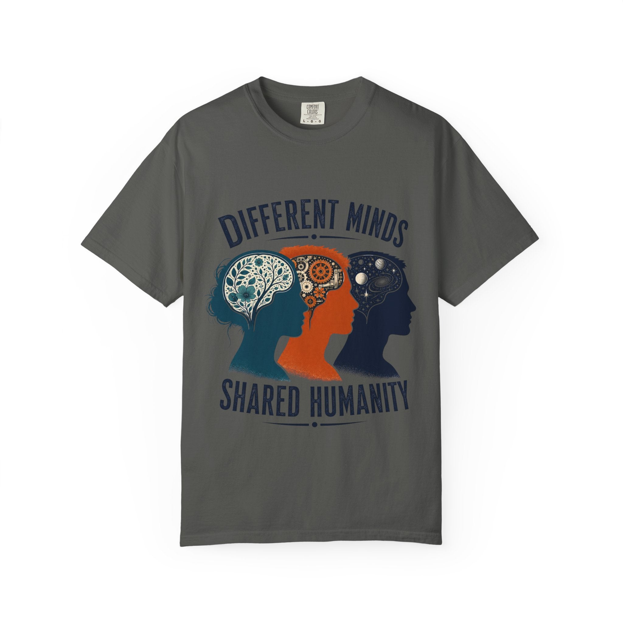 Different Minds Shared Humanity T-Shirt — Unity & Neurodiversity Awareness Tee