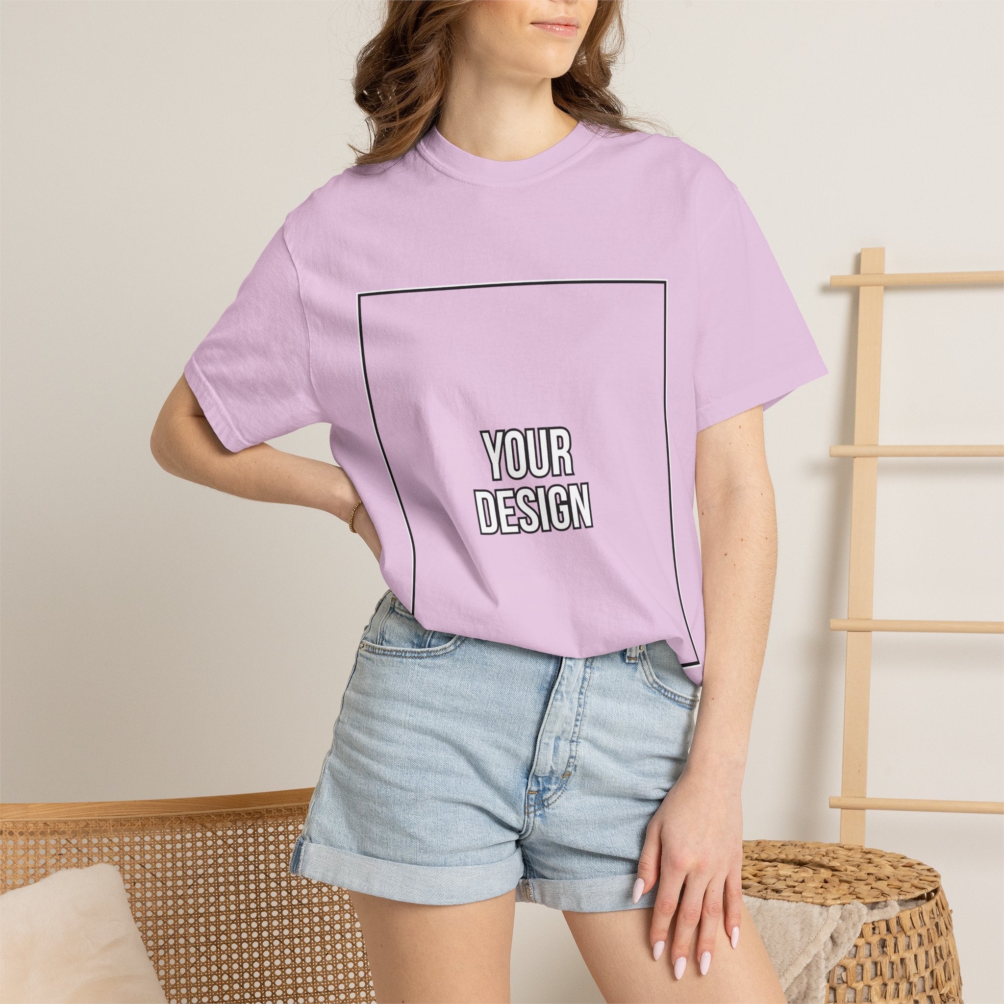 Classic Crewneck T‑Shirt — Custom Front Print Template
