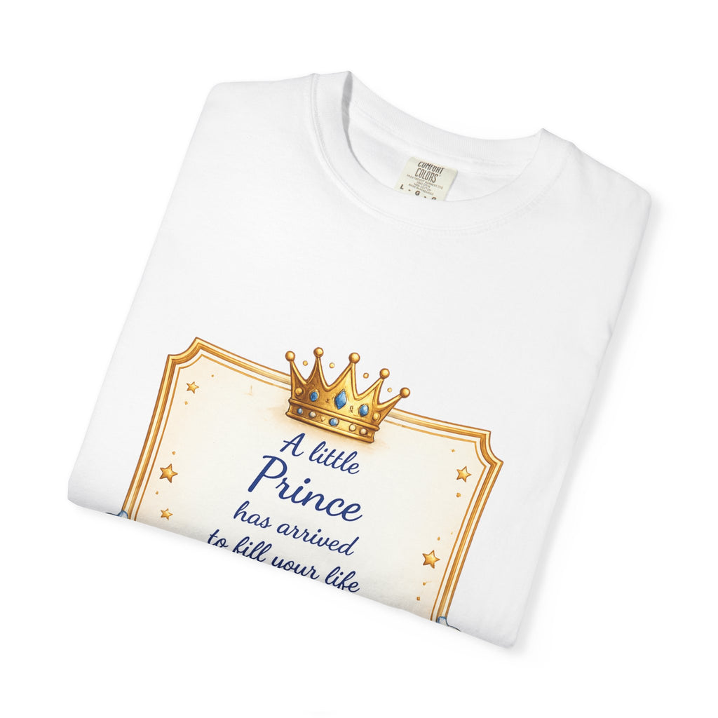 Prince Announcement T-Shirt – "A little Prince has arrived" New Baby Boy Congratulations Tee