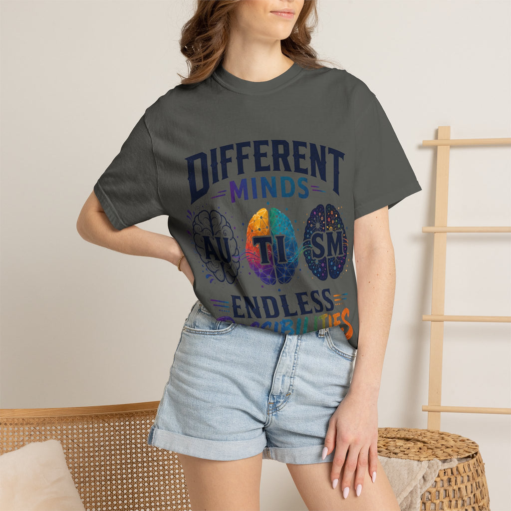 Autism Awareness T-Shirt — "Different Minds, Endless Possibilities"