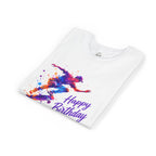 Youth Skateboard Birthday Tee – Colorful Action 'Happy Birthday' Shirt