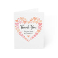 Thank You Heart Card — Watercolor Hearts Greeting Card (Thank You for Your Love and Support)