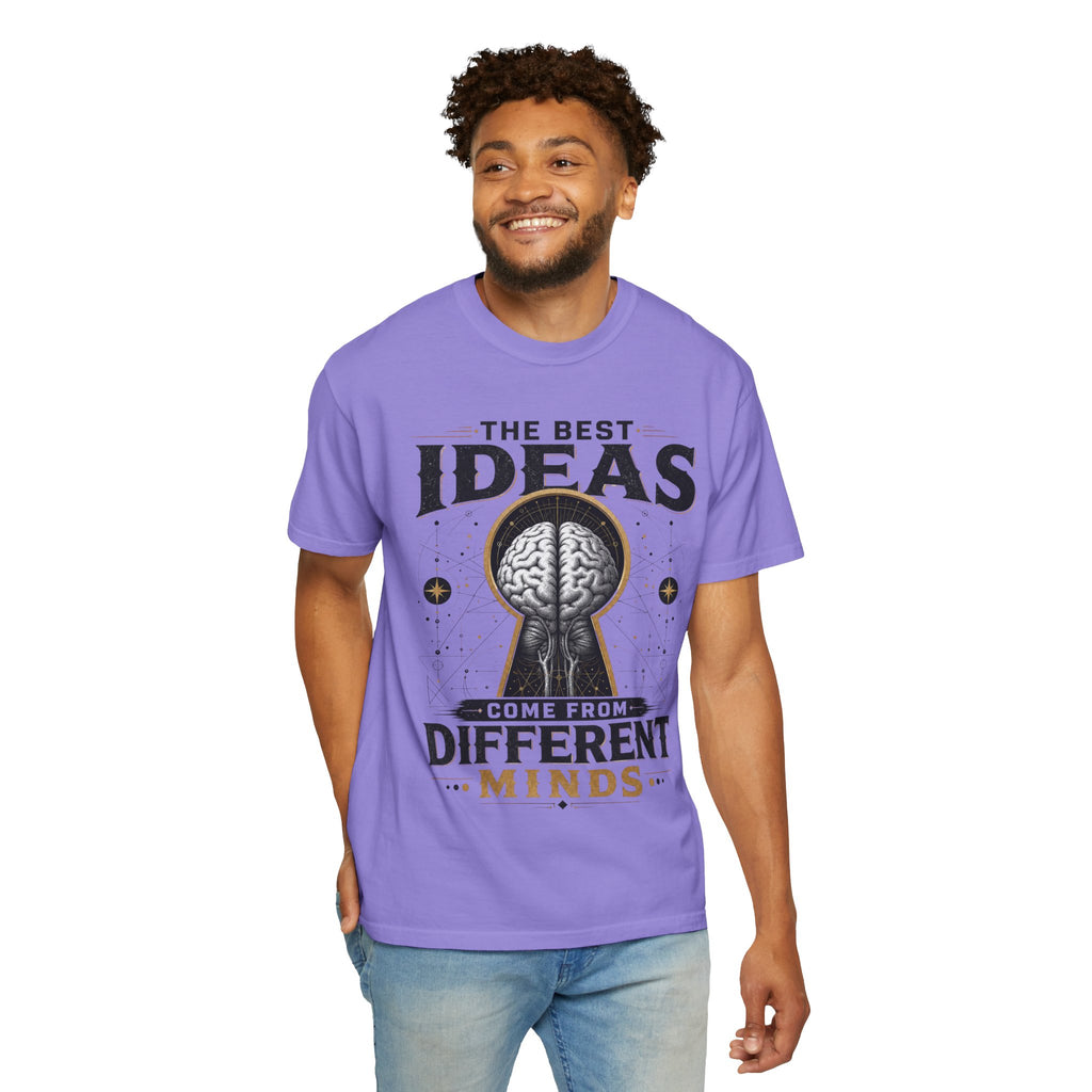 T-Shirt — "The Best Ideas Come From Different Minds" Graphic Tee