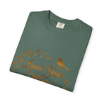 Love You More Tee — "Love You More, Always & Forever" Floral Bird T-Shirt