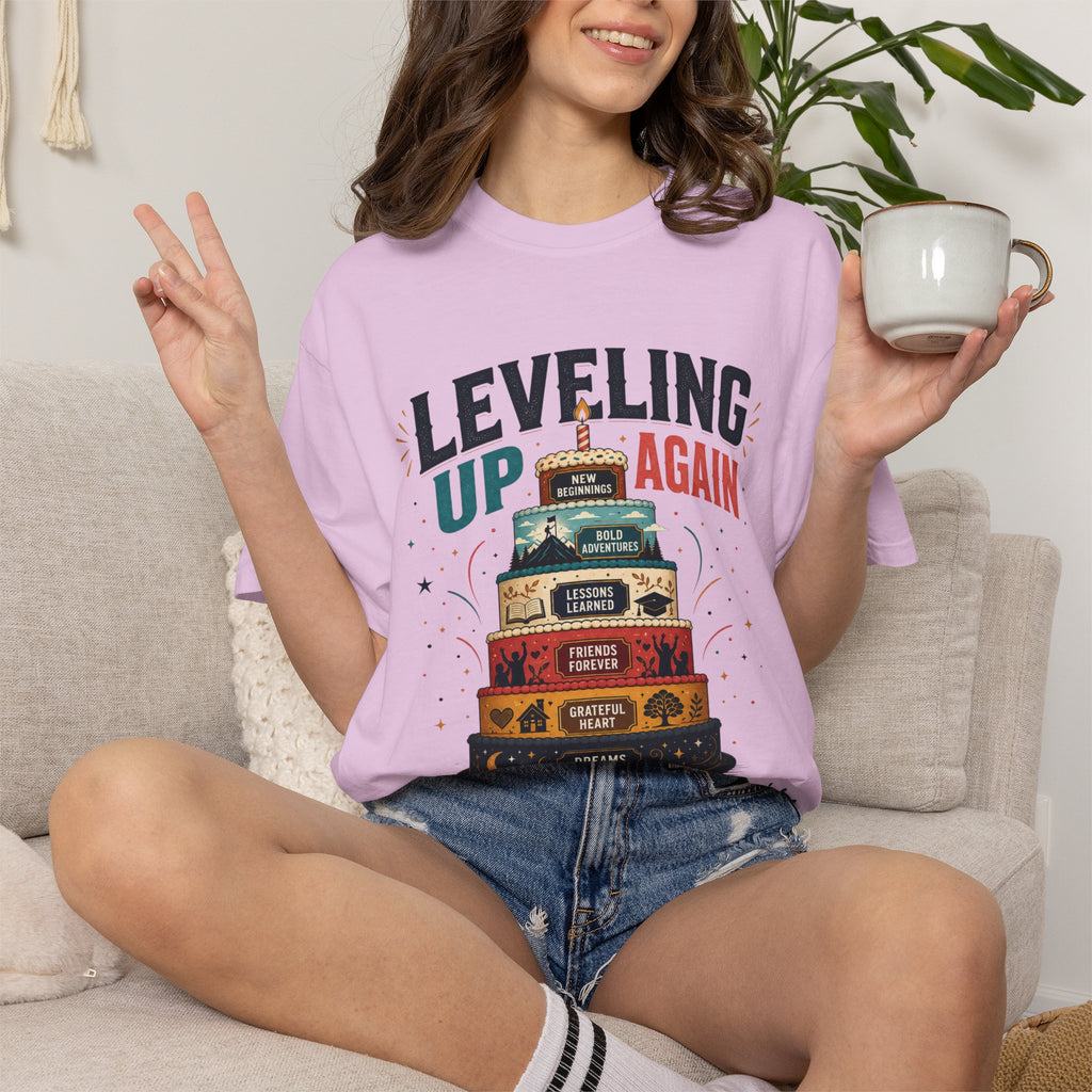 Leveling Up Again T-Shirt — "Making Memories Since Day One" Gamer Birthday Tee