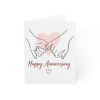Anniversary Greeting Cards - Pink Heart Pledge Design (Pack of 1, 10, 30, 50)
