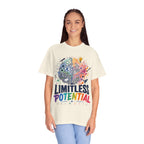 Limitless Potential T-Shirt — Inspirational Brain & Rainbow Design