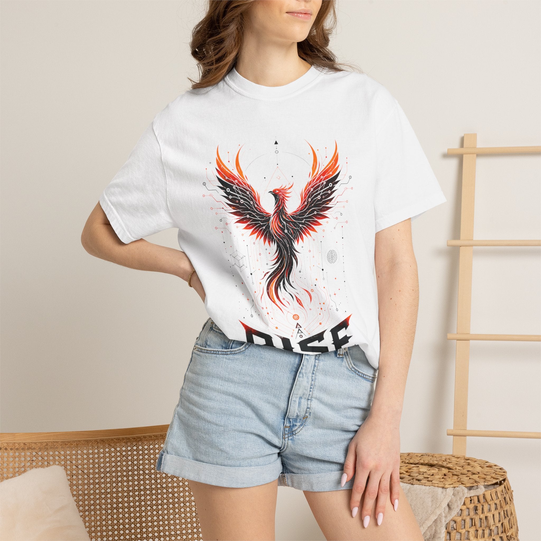 Phoenix Rise T-Shirt — "Rise In Your Own Way" Inspirational Graphic Tee