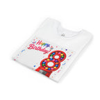 Youth Tee — Happy 8th Birthday Gumball Machine Graphic