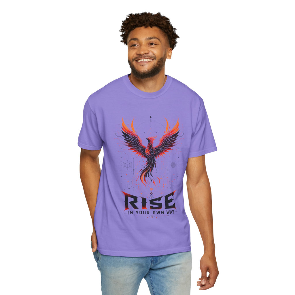 Phoenix Rise T-Shirt — "Rise In Your Own Way" Inspirational Graphic Tee
