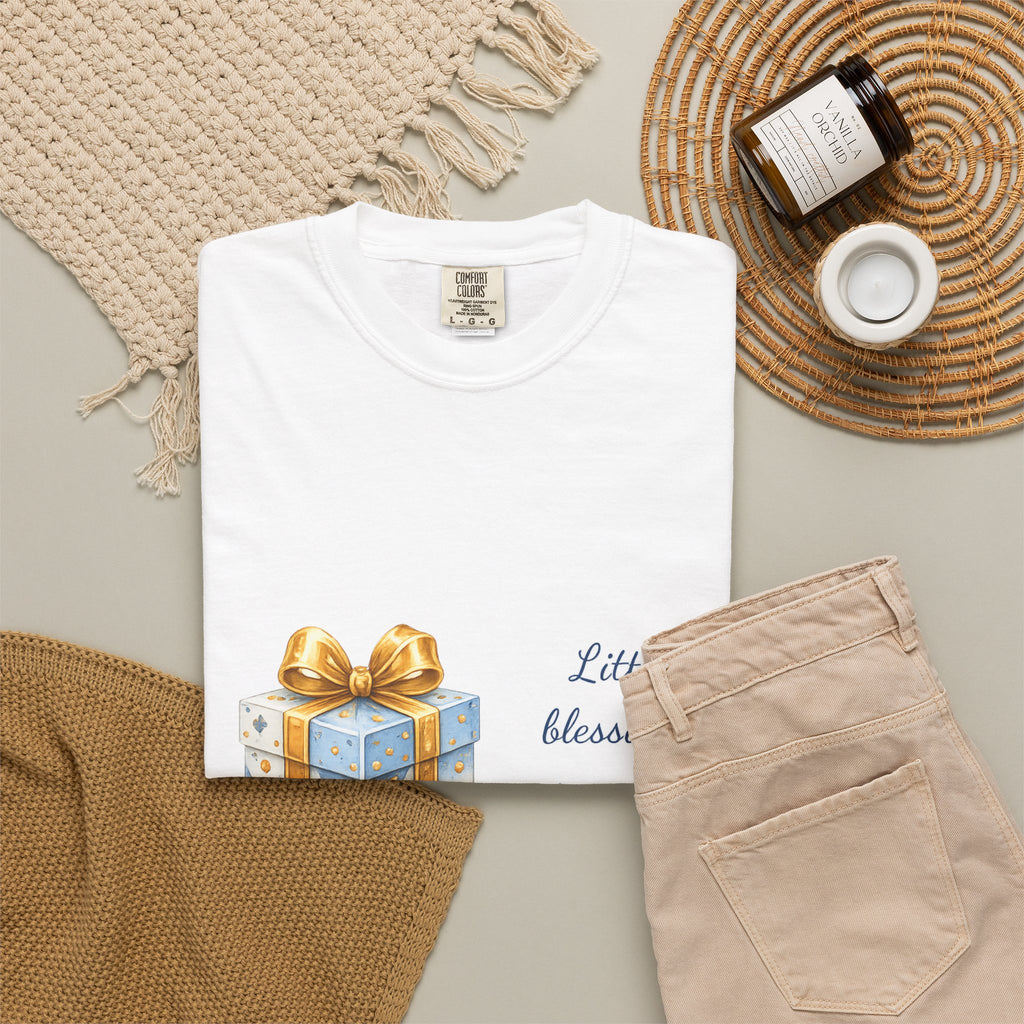 Baby Shower Gift Tee — “Little blessings wrapped up in love”