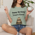 Birthday Cake Personalized T‑Shirt — "Happy Birthday! [Insert Name]" Customizable Tee