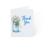Thank You Card — Daisies in Mason Jar Floral Greeting Card (Single or Multi-Pack)