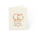 Wedding Rings Greeting Card – “Two hearts, one promise” Set (1/10/30/50 pcs)