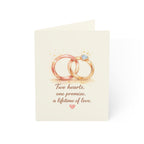 Wedding Rings Greeting Card – “Two hearts, one promise” Set (1/10/30/50 pcs)