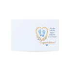 New Baby Boy Congratulations Card — 'Tiny feet make the biggest footprints on our hearts' Greeting Card