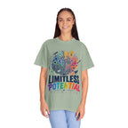 Limitless Potential T-Shirt — Inspirational Brain & Rainbow Design