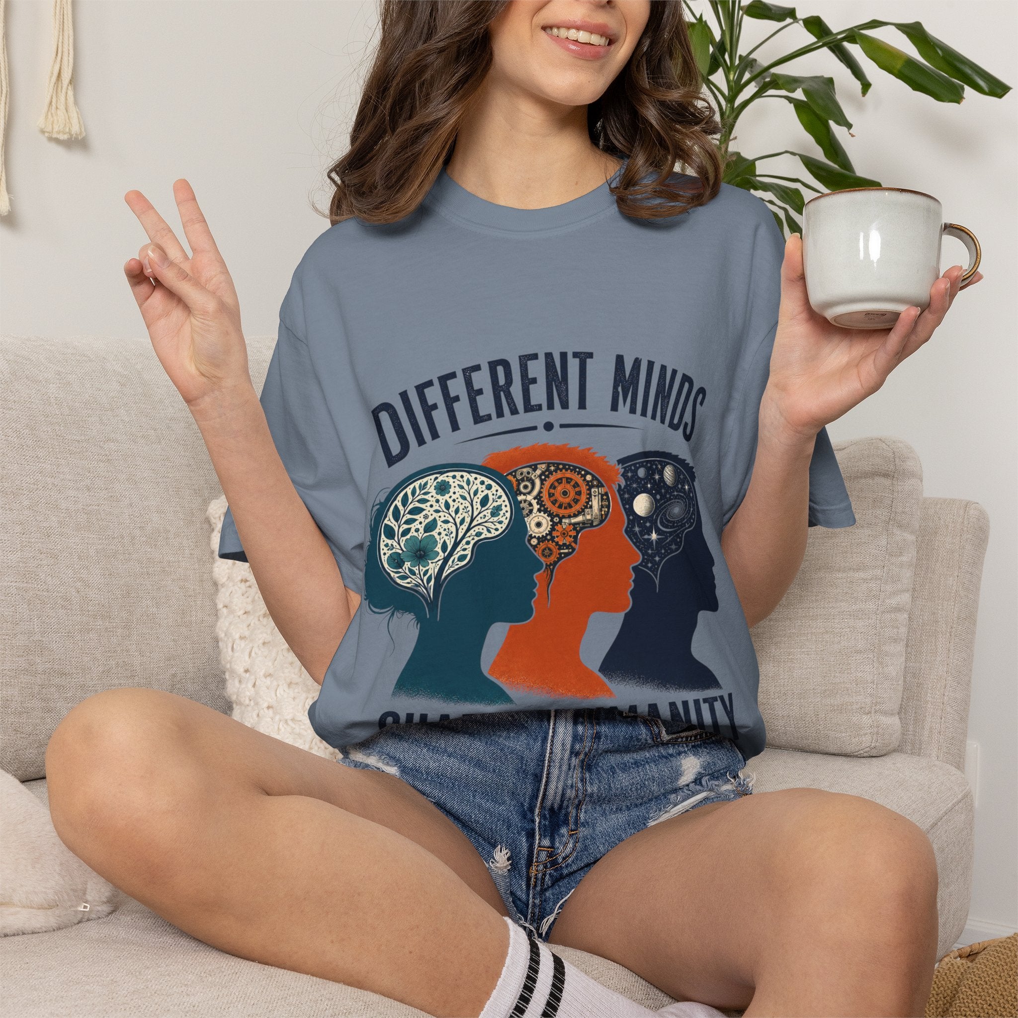 Different Minds Shared Humanity T-Shirt — Unity & Neurodiversity Awareness Tee