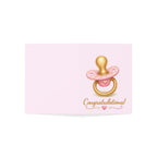 Congratulations Baby Pacifier Greeting Card — New Baby Card (Single or Pack)