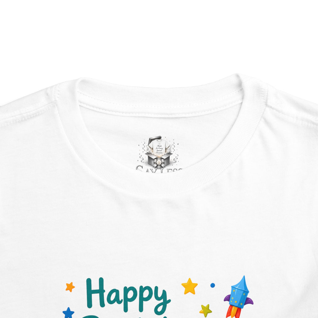Happy Birthday Artist Toddler Tee – Paint Palette & Brushes Birthday Shirt