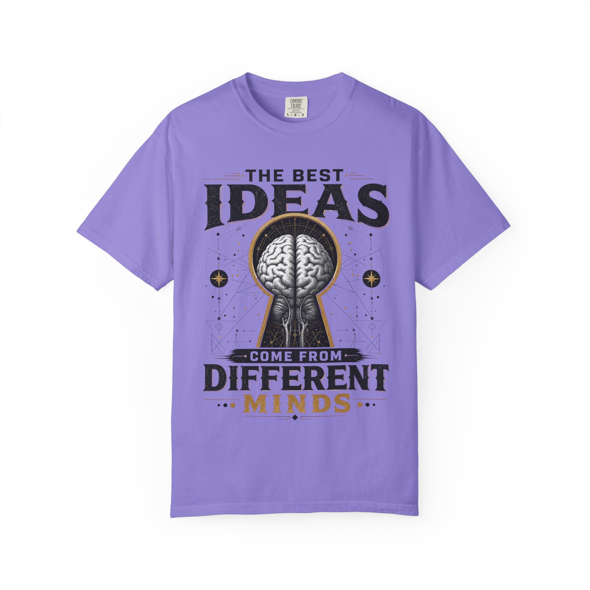 T-Shirt — "The Best Ideas Come From Different Minds" Graphic Tee