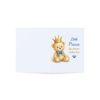 Baby Boy Greeting Card – "Little Prince" Teddy with Crown, Newborn, Baby Shower & Welcome Baby Card (Pack of 1/10/30/50)