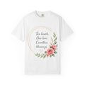 Two Hearts One Love Floral T-Shirt — Romantic Wedding & Anniversary Gift