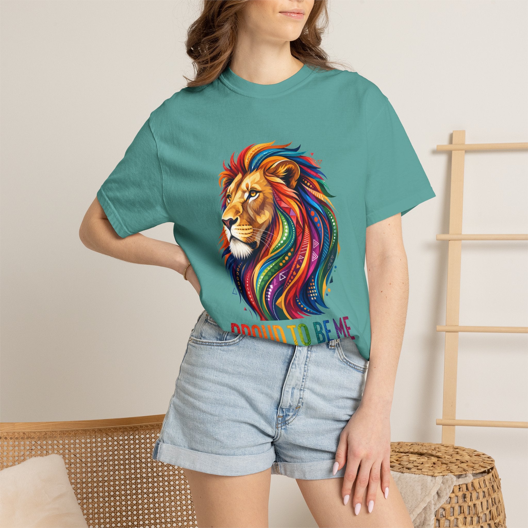 Proud to Be Me Lion T-Shirt — Rainbow Mane Pride Tee