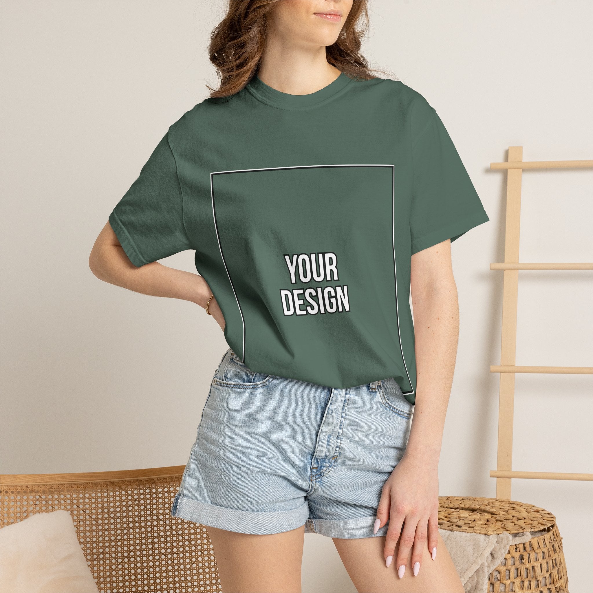 Classic Crewneck T‑Shirt — Custom Front Print Template