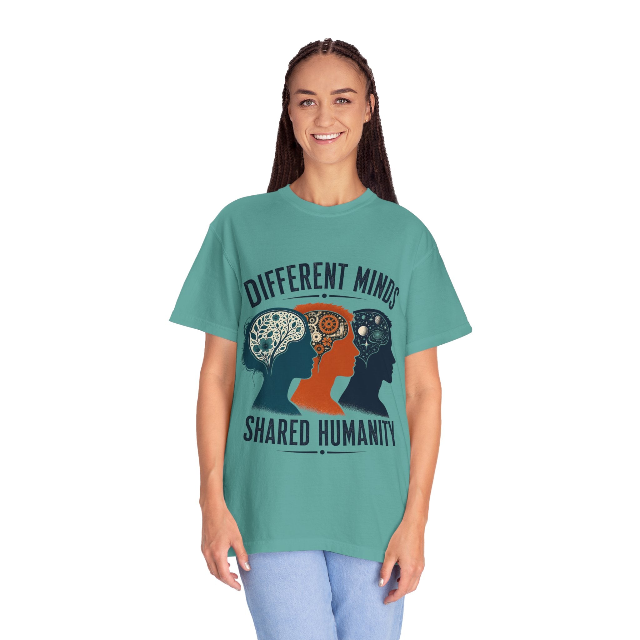 Different Minds Shared Humanity T-Shirt — Unity & Neurodiversity Awareness Tee