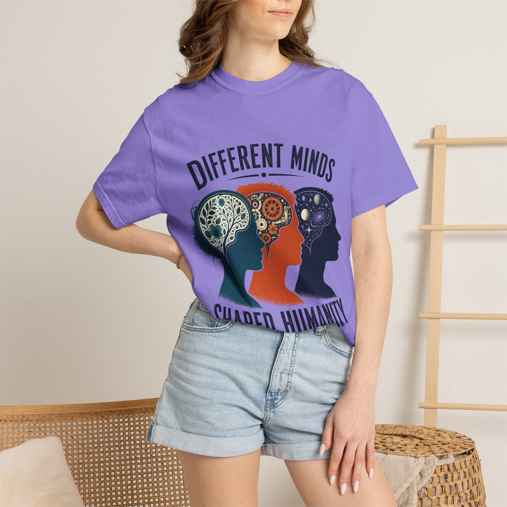 Different Minds Shared Humanity T-Shirt — Unity & Neurodiversity Awareness Tee