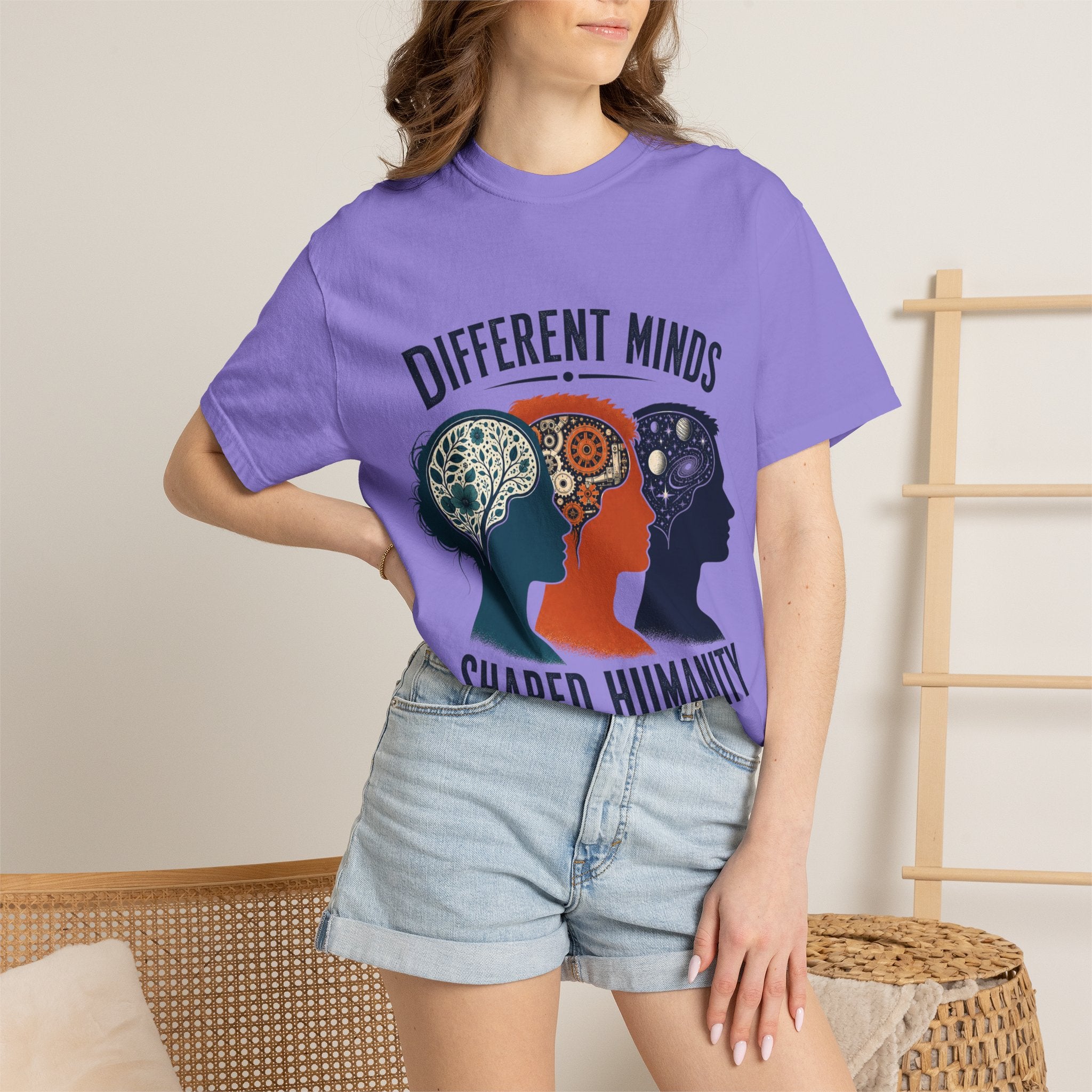 Different Minds Shared Humanity T-Shirt — Unity & Neurodiversity Awareness Tee