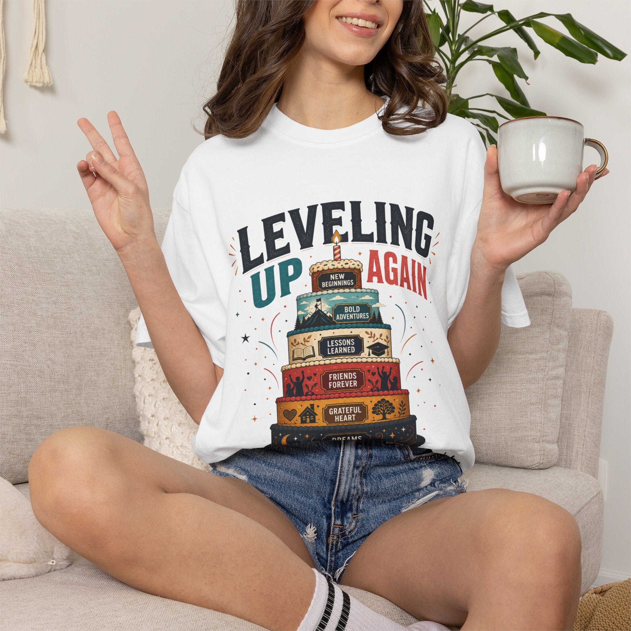 Leveling Up Again T-Shirt — "Making Memories Since Day One" Gamer Birthday Tee