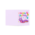 Happy Birthday Caterpillar Greeting Card — Cute Kids Birthday Card (1/10/30/50 pcs)