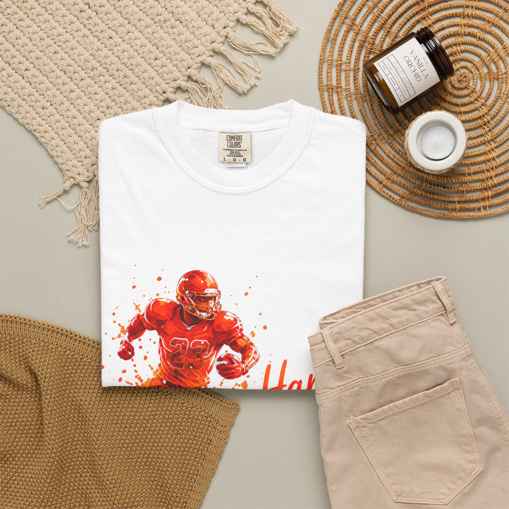 Birthday Football Adult T-Shirt — Happy Birthday Grunge Player Tee