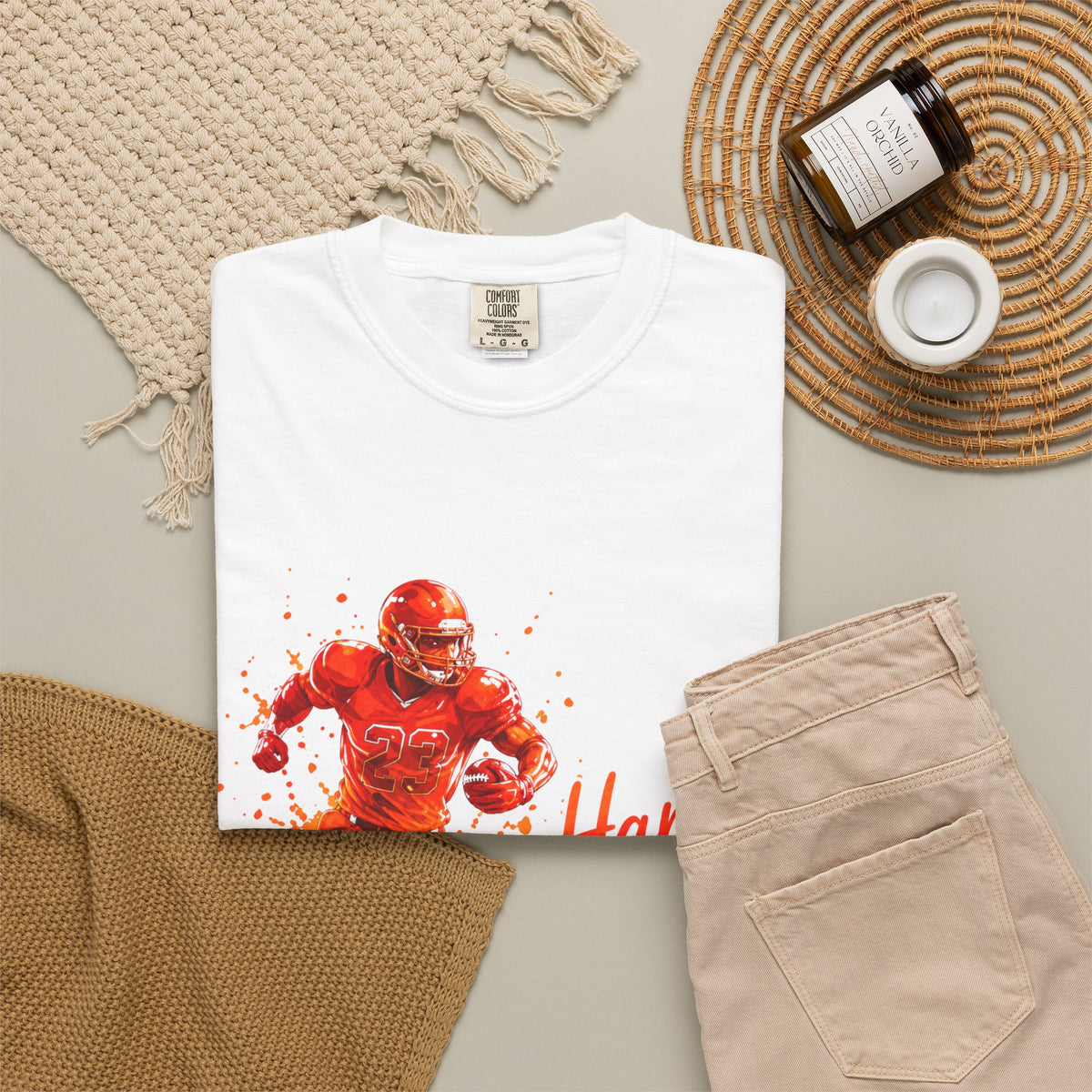 Birthday Football Adult T-Shirt — Happy Birthday Grunge Player Tee