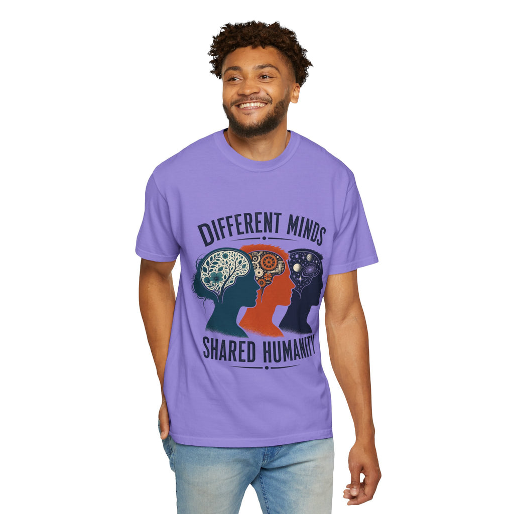 Different Minds Shared Humanity T-Shirt — Unity & Neurodiversity Awareness Tee