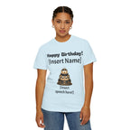 Birthday Cake Personalized T‑Shirt — "Happy Birthday! [Insert Name]" Customizable Tee