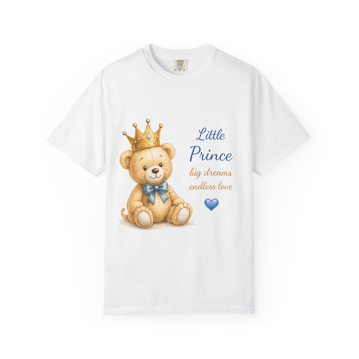 Little Prince Teddy T-Shirt — Baby Boy Shower, Newborn Keepsake