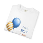 Baby Boy T-Shirt — "A Little Boy A Big Blessing" Newborn Announcement Tee