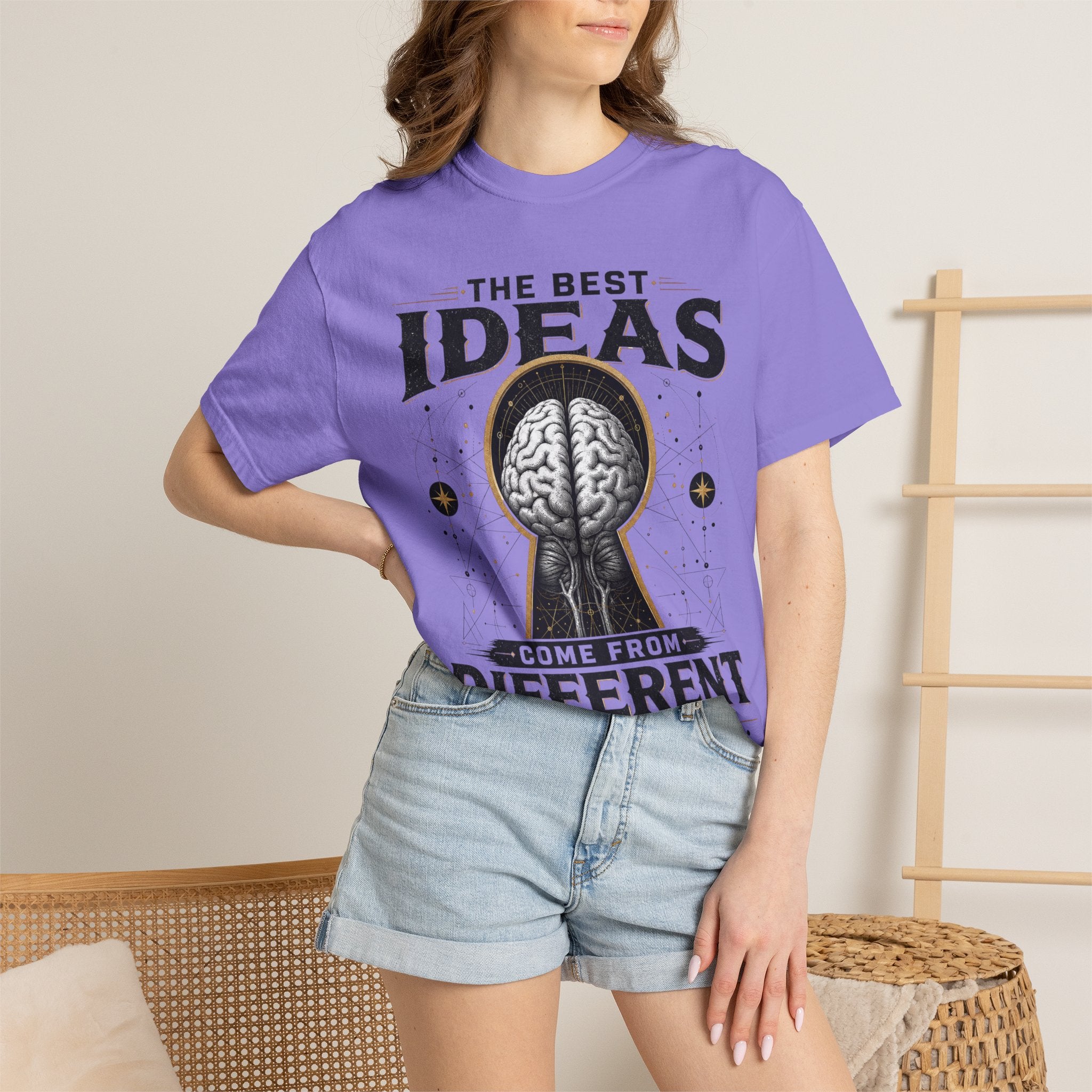 T-Shirt — "The Best Ideas Come From Different Minds" Graphic Tee