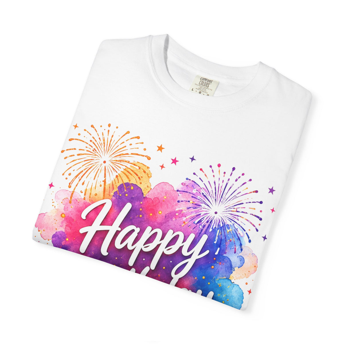 Happy Birthday Watercolor Splash Adult T-Shirt